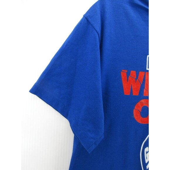 VINTAGE New York Giants Shirt Large Big Blue Wrecking Crew 80s 90s - Picture 3 of 9